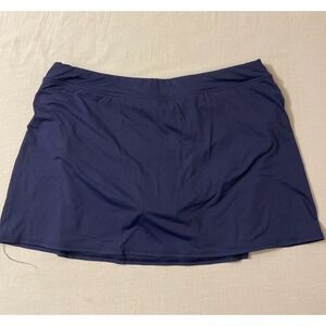 Lands End Womens Size 16 Swim Skirt Cover Up Skort Navy Beach Vacation‎ Active